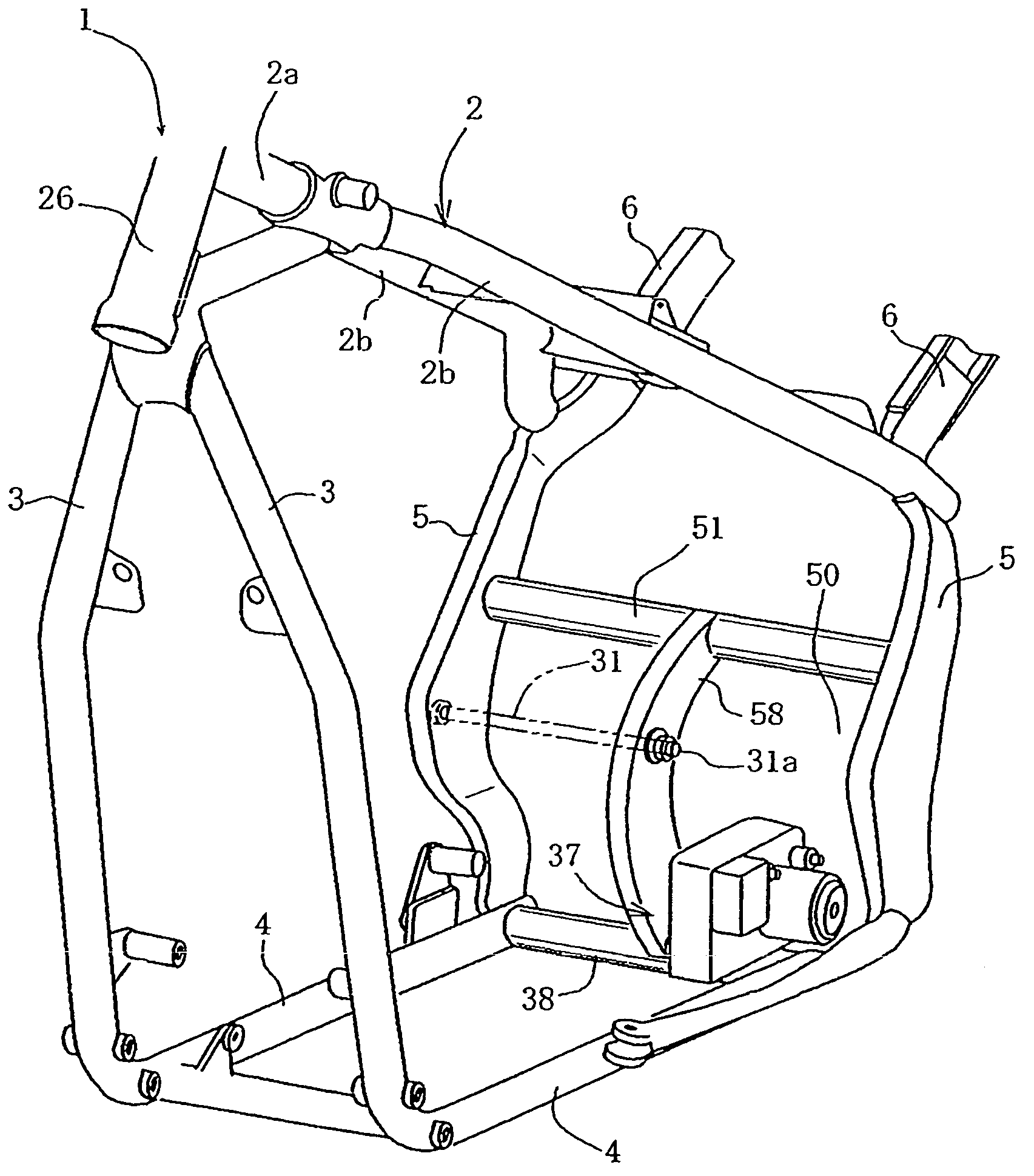 Mounting configuration for a brake control device on a motorcycle, and motorcycle including same