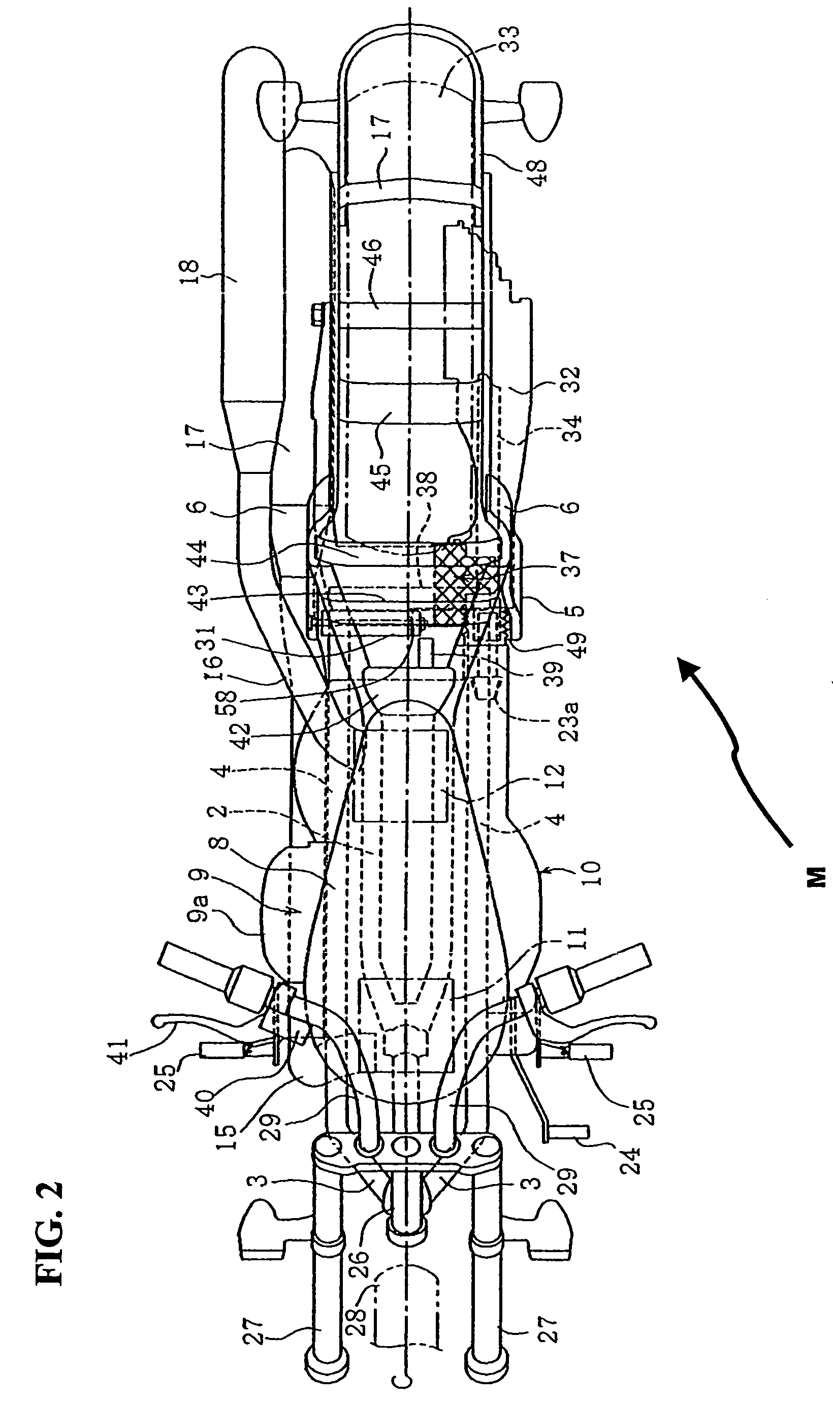 Mounting configuration for a brake control device on a motorcycle, and motorcycle including same