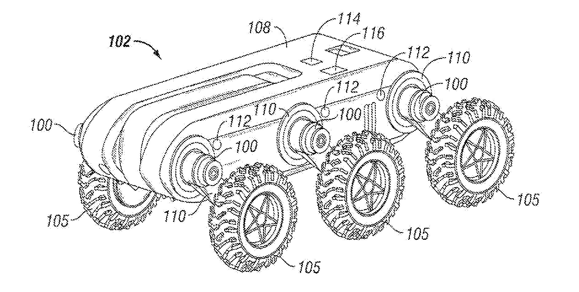 Articulated vehicle suspension system shoulder joint