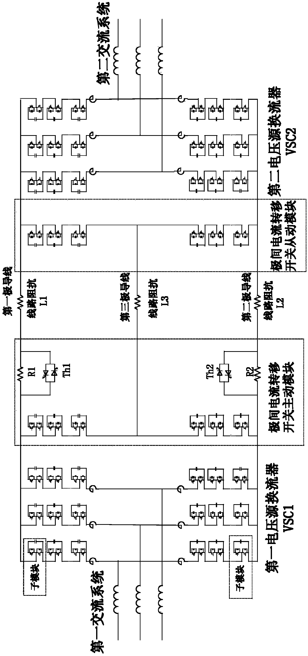 A power transmission system based on mmc to improve the transmission capacity of AC overhead lines