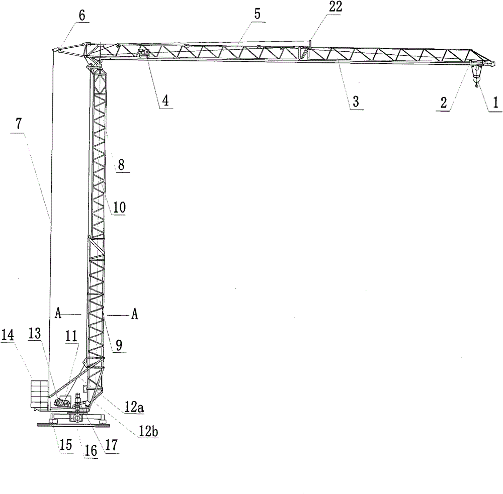 Quick-assembly tower crane