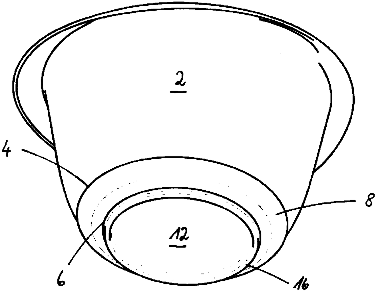 Mixing bowl having suction cup