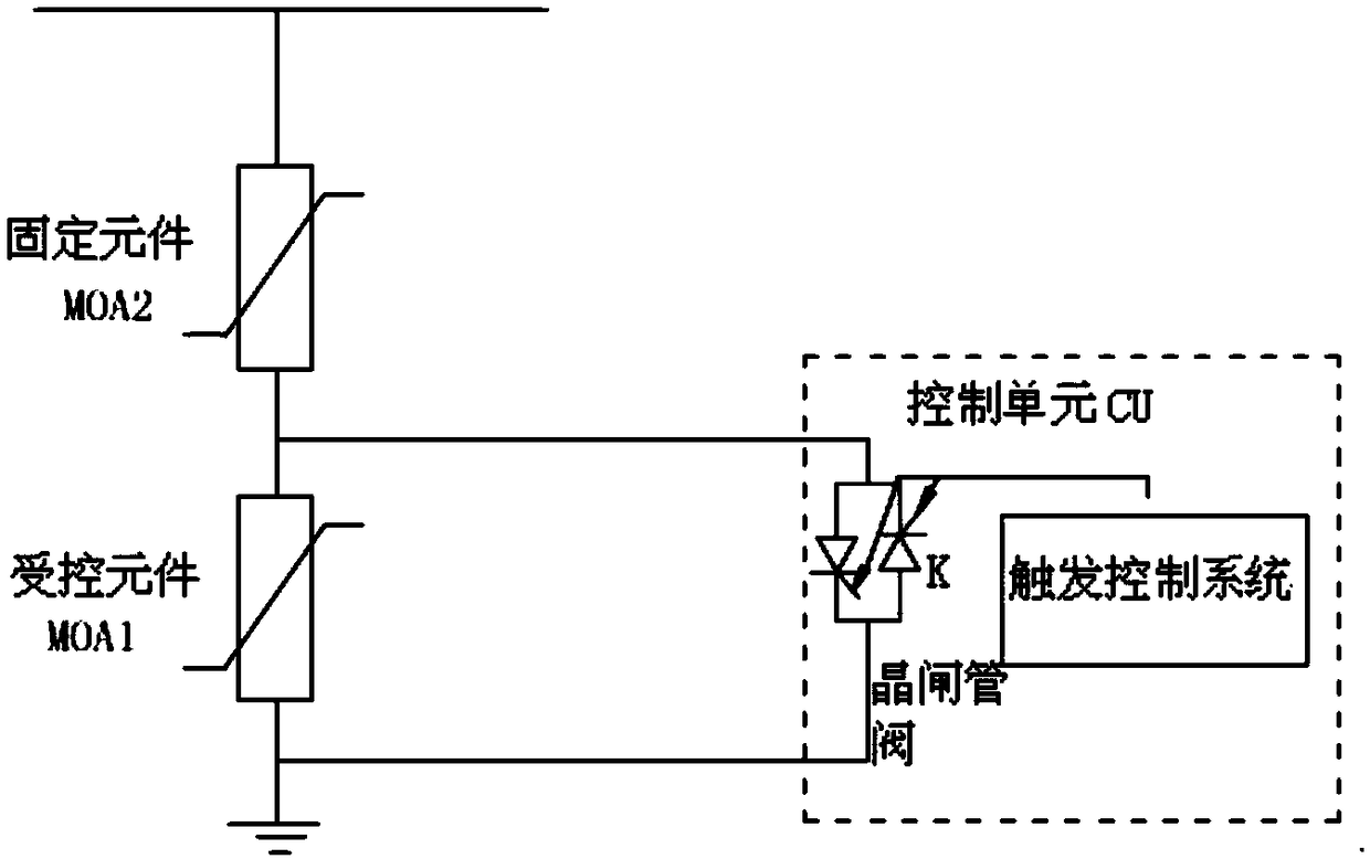 110 kV thyristor valve type controllable lightning arrester device and verification method