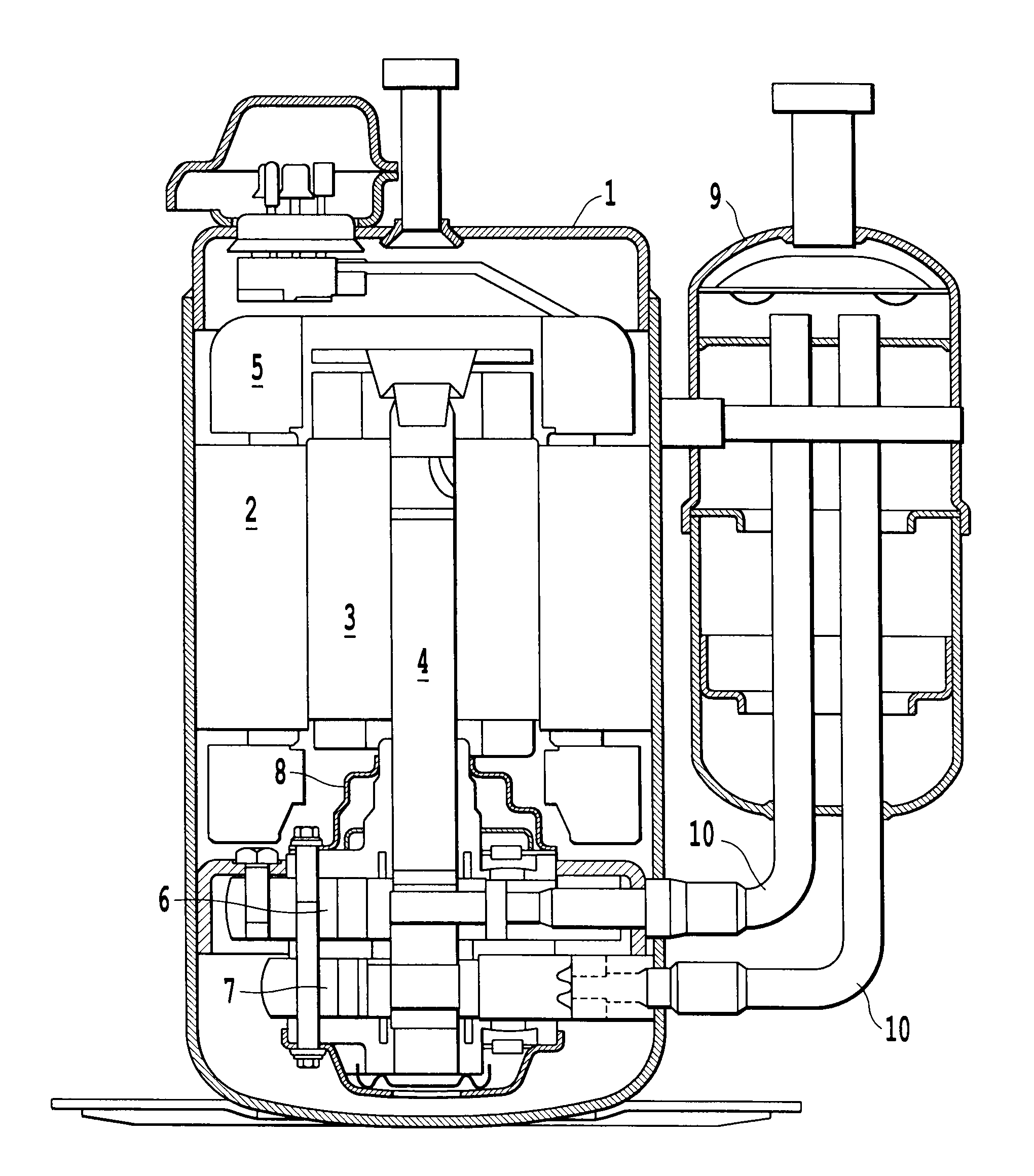 Lubricant for compression type refrigerating machine and refrigerating device using same