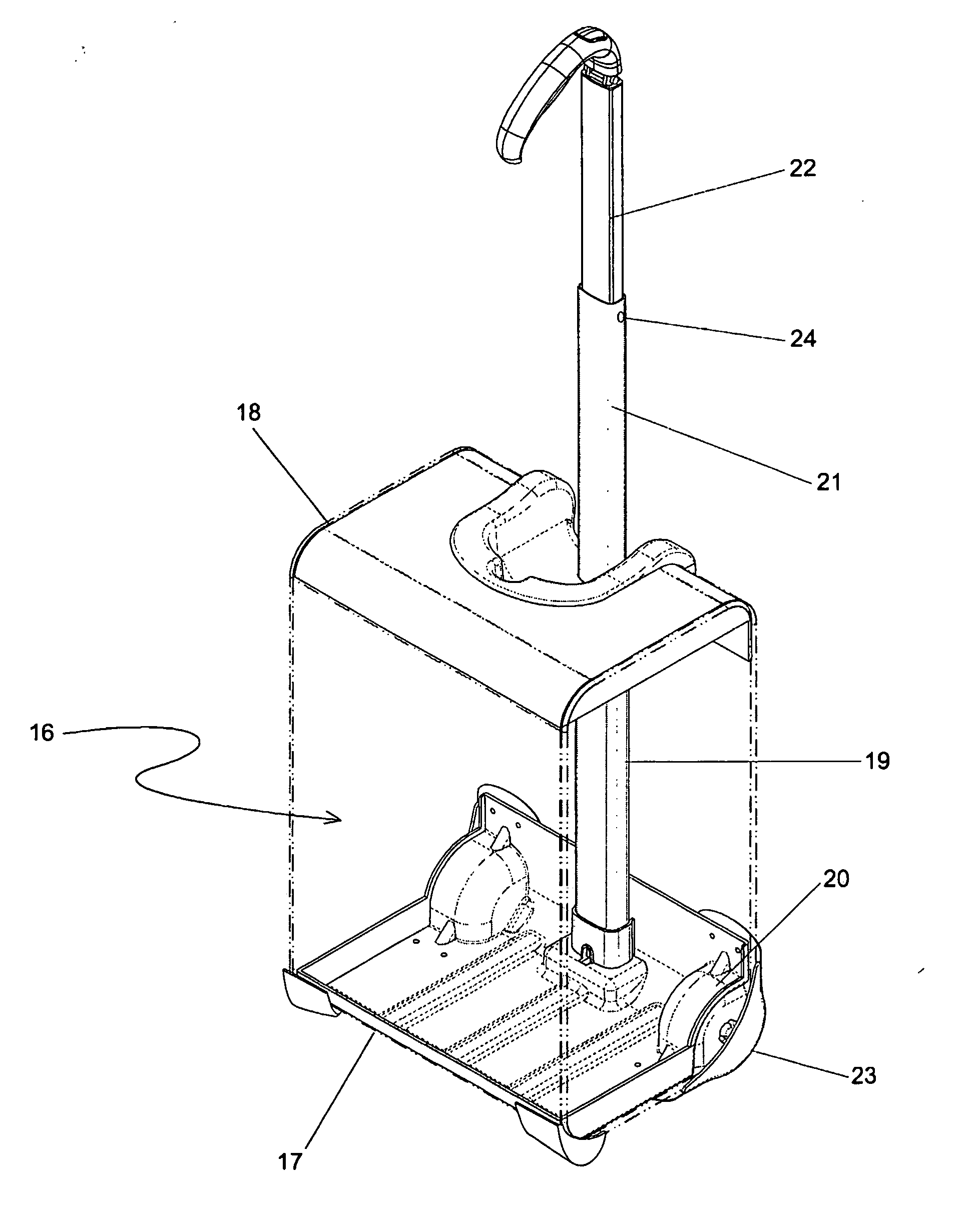Handle apparatus for luggage case