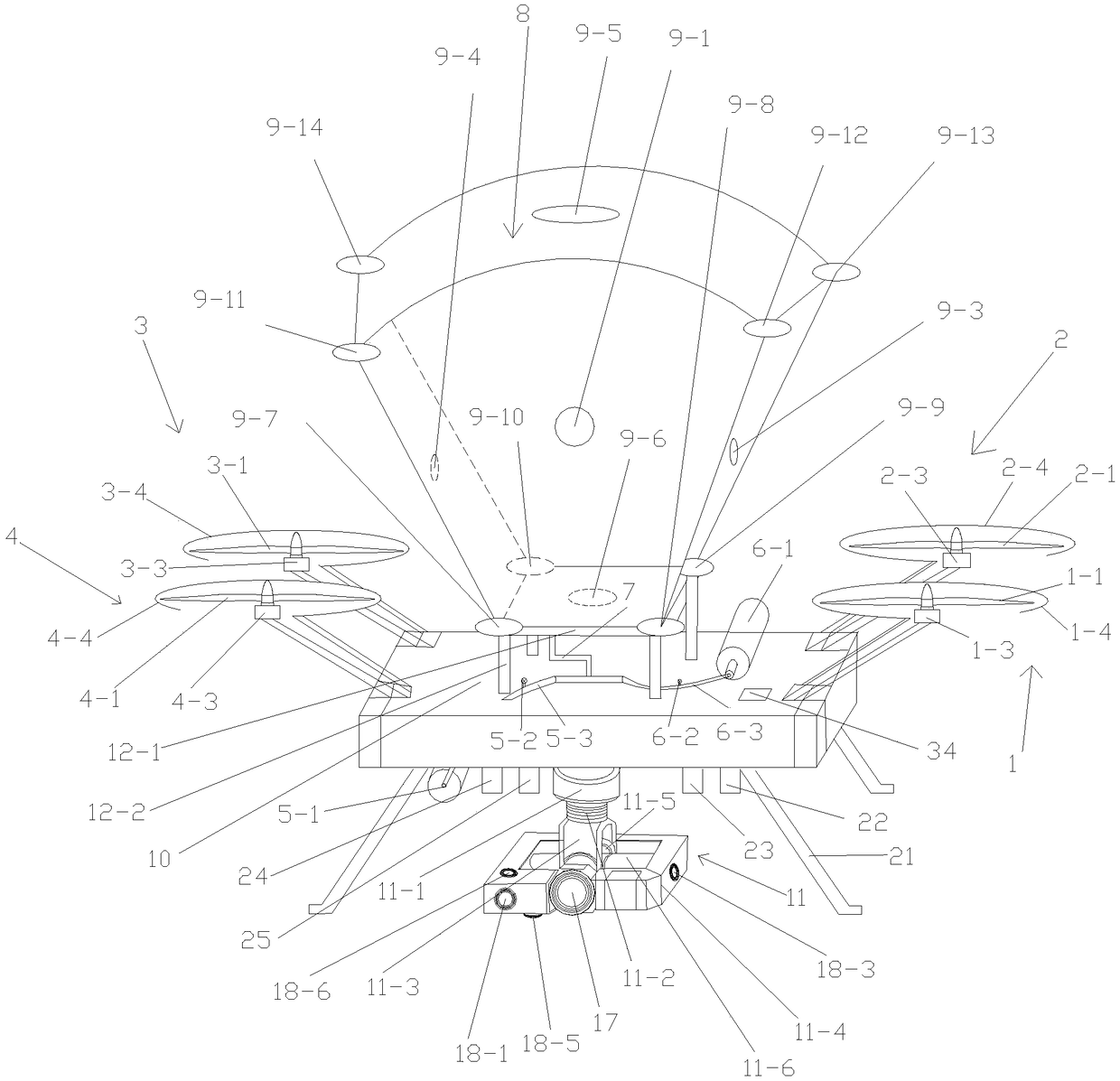 Coal mine disaster area environment detection unmanned aerial vehicle and detection method