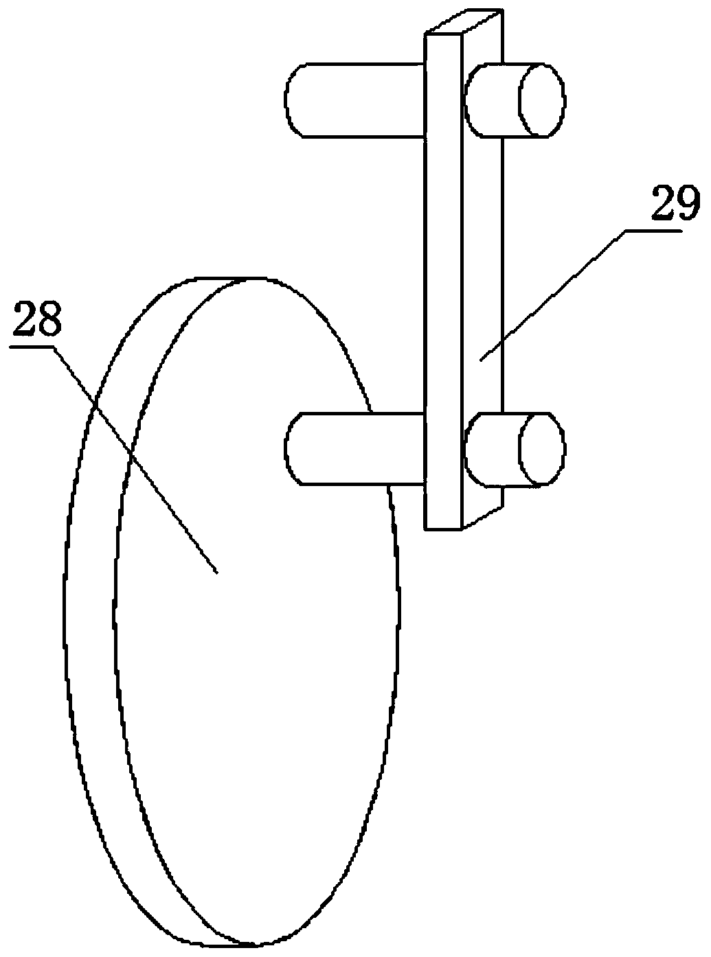 Automobile inspection tool rotating device