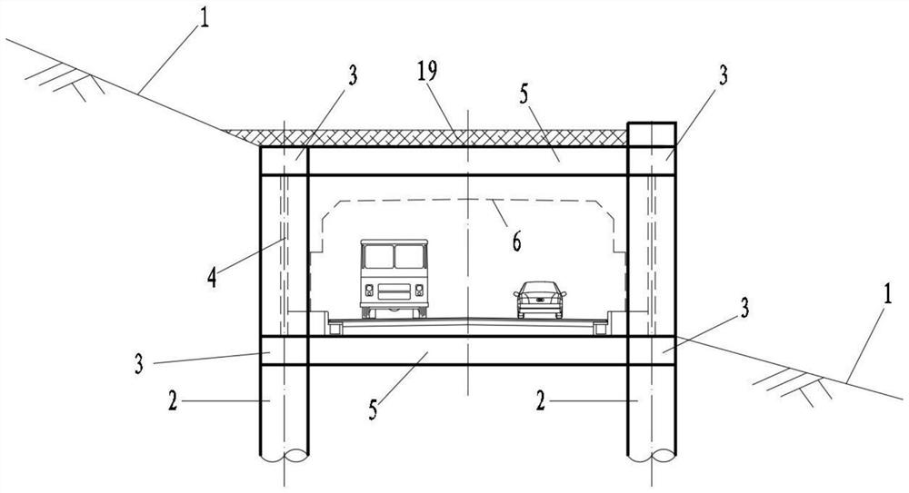 Frame type roadbed retaining structure