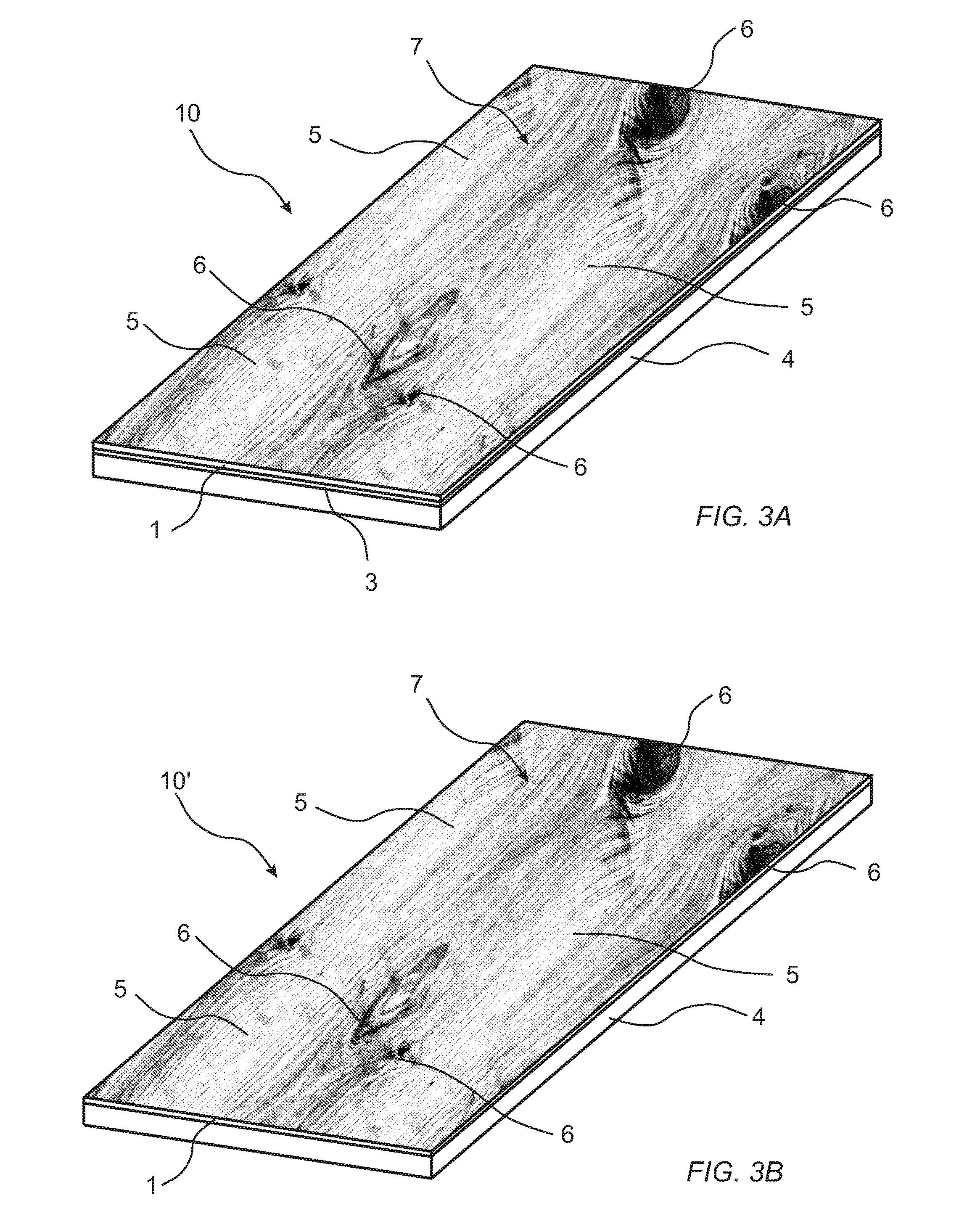 Method to produce a wear resistant layer with different gloss levels