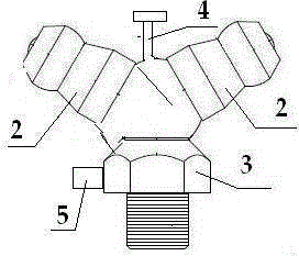 Double-head obtuse-angle grease nipple structure with breather valve