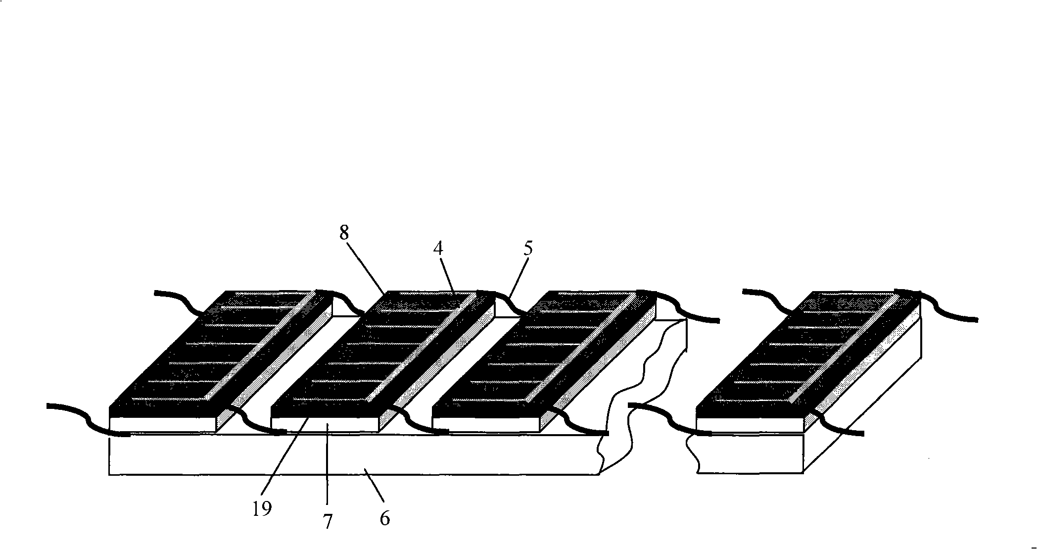 Film solar cell module and method for processing the same