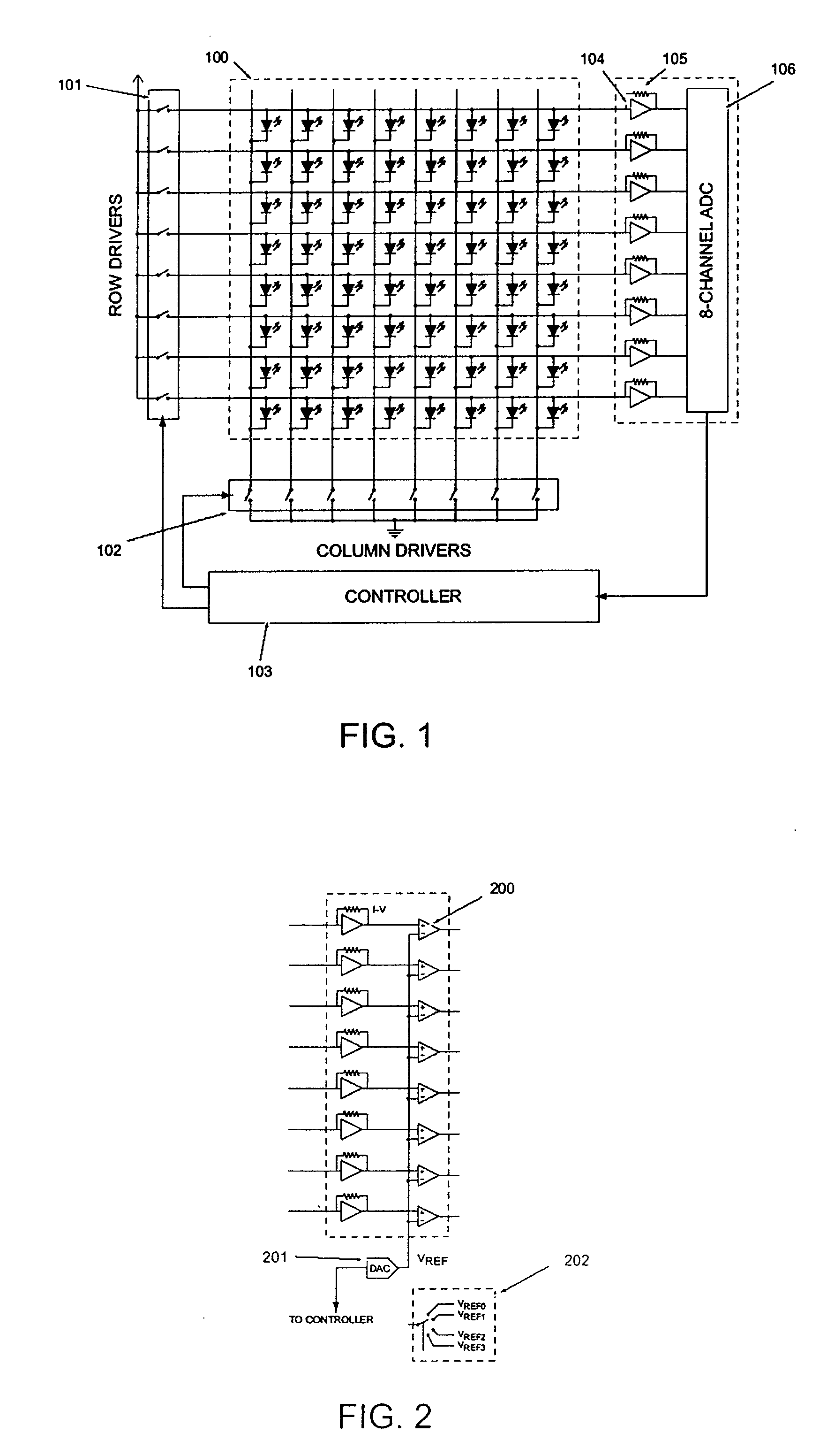 Multi-touch sensing light emitting diode display and method for using the same