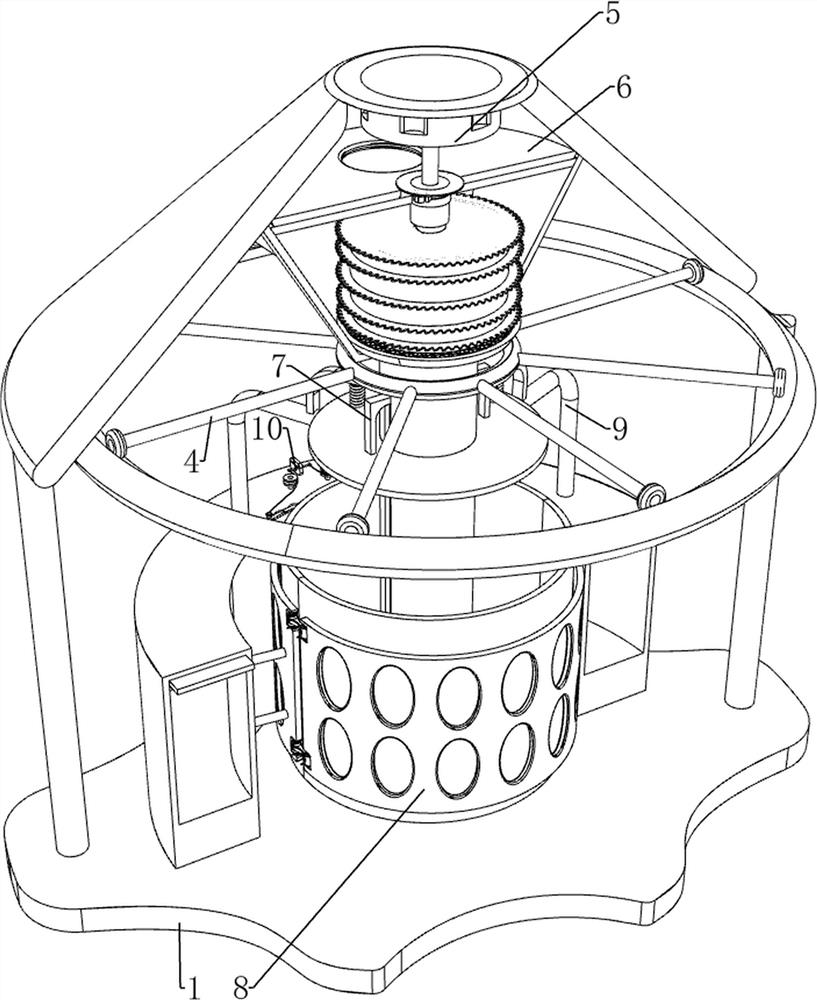 Online automatic crushing and collecting device for paper cups