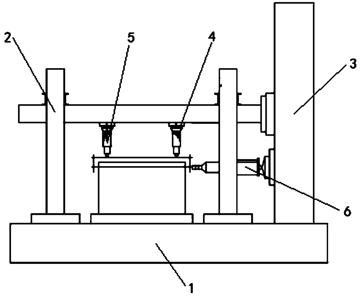 Static gantry and pseudo-static seismic testing device