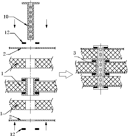 Method for forming via holes and embedded holes in multilayer circuit board