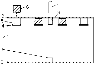 A split-type filling block continuous prebaked anode carbon block