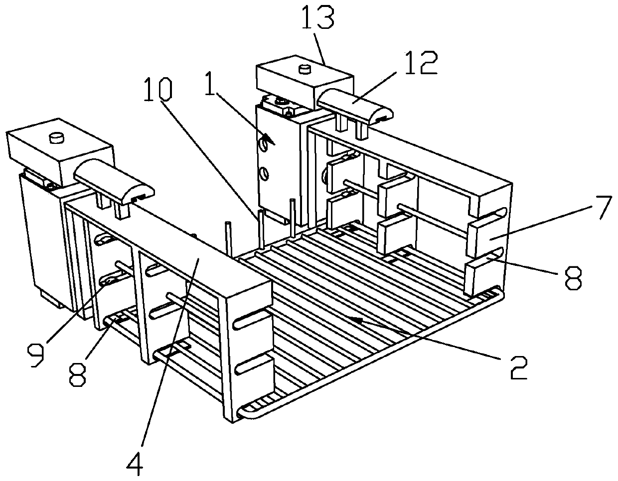 Grill device for steaming oven and installation methodof grill device