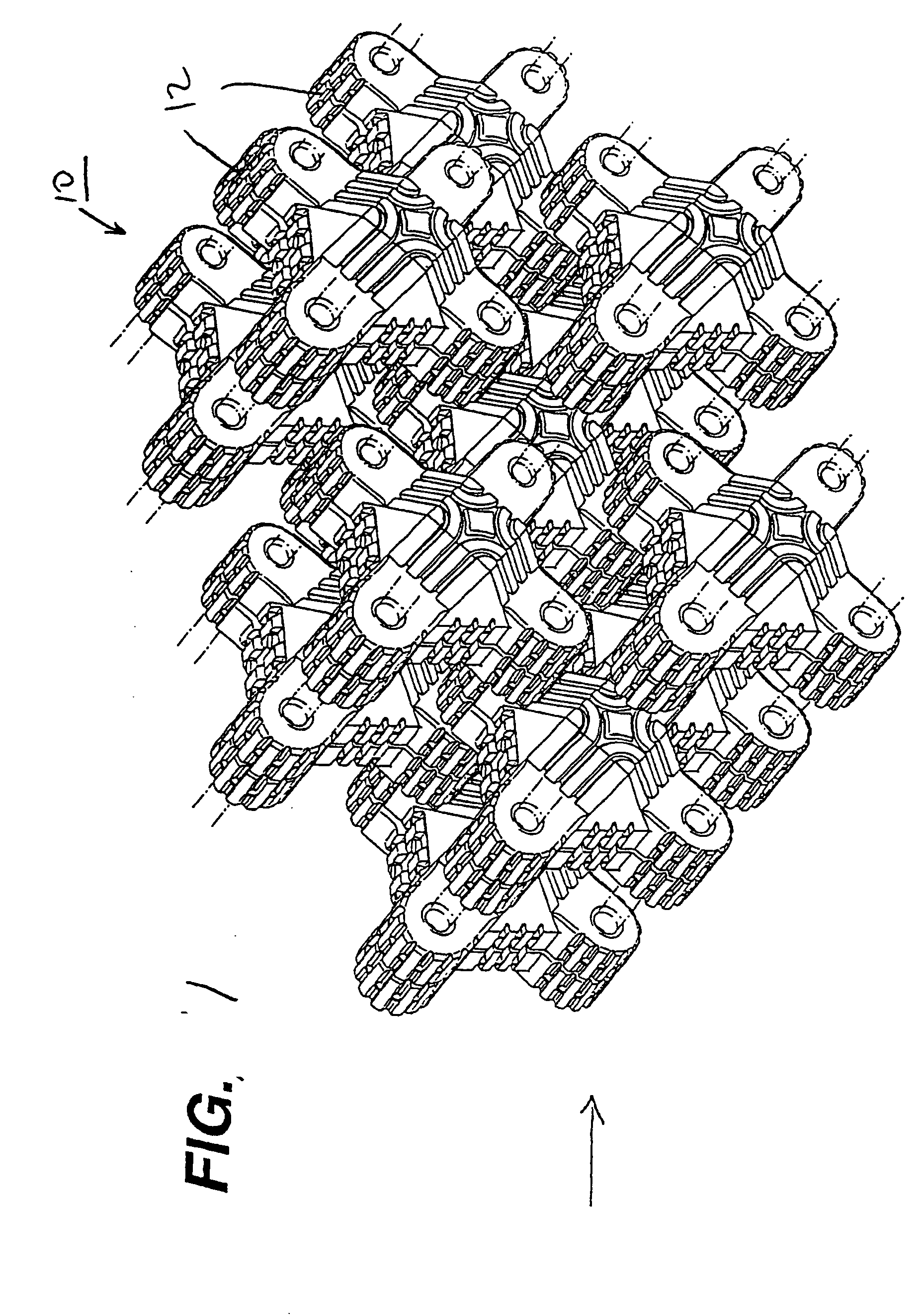 Ribbed module for wave energy dispersion