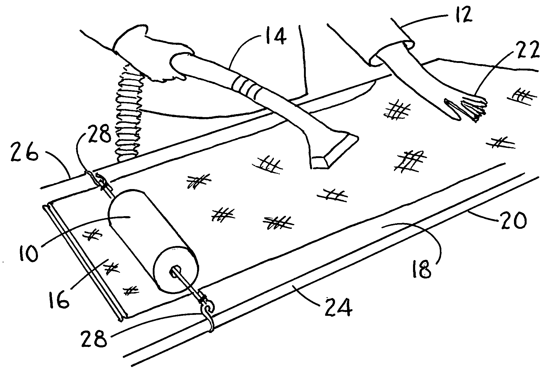Apparatus and method for releasably holding fabric in place on an ironing board or the like