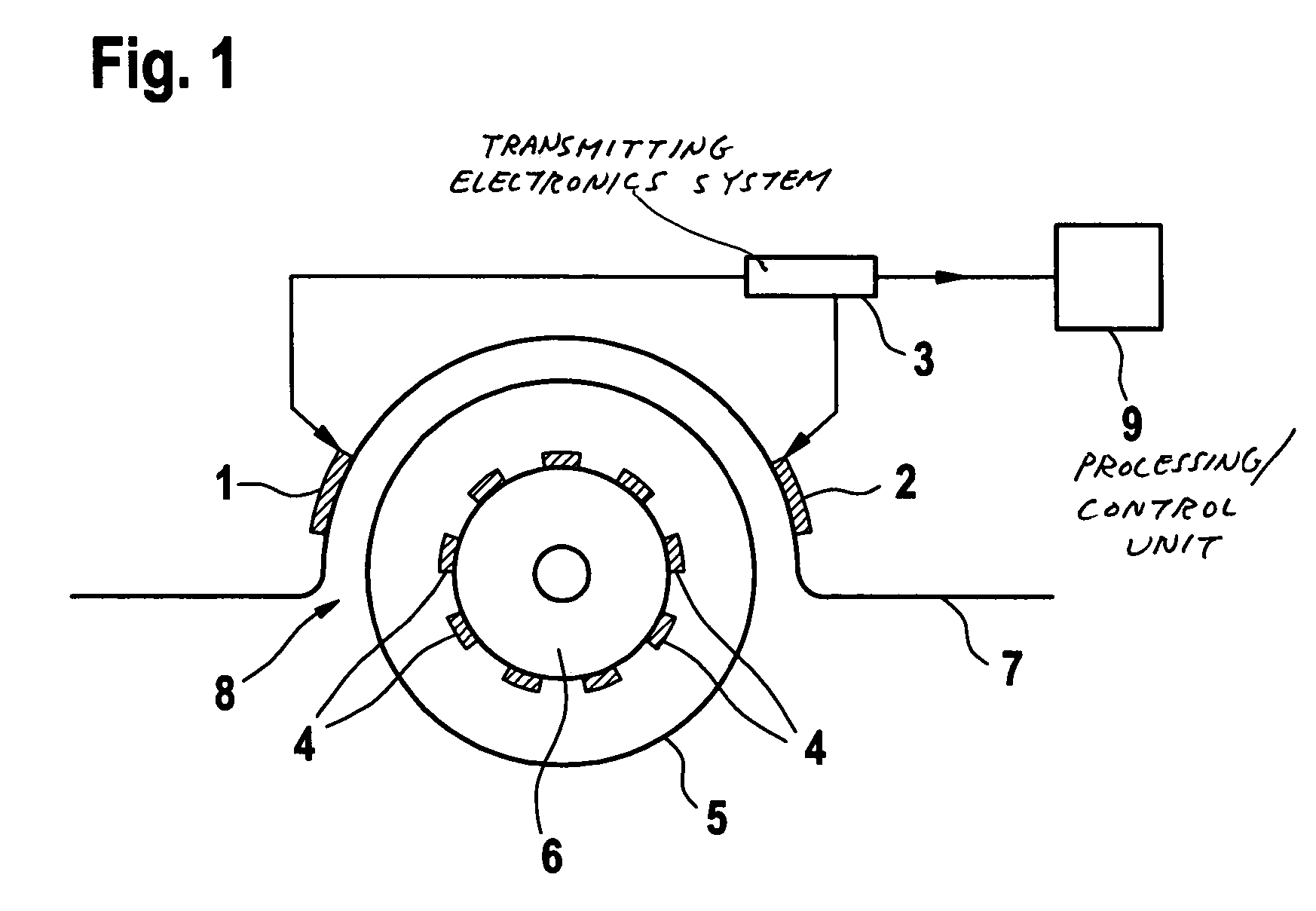 HF wheel rim antenna having several patch antennas