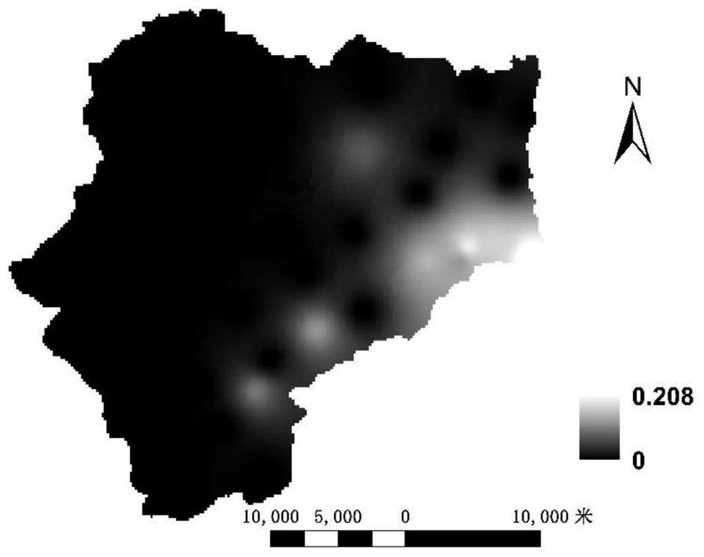 Downscaling product error calculation method for satellite observation rainfall data