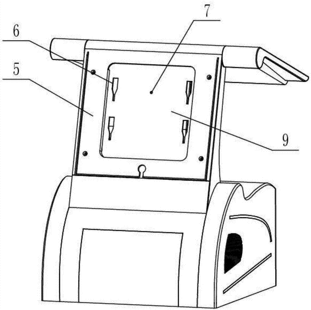 Connection structure of secondary screen of double-screen intelligent terminal