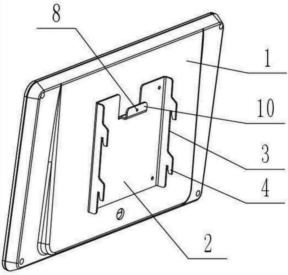 Connection structure of secondary screen of double-screen intelligent terminal