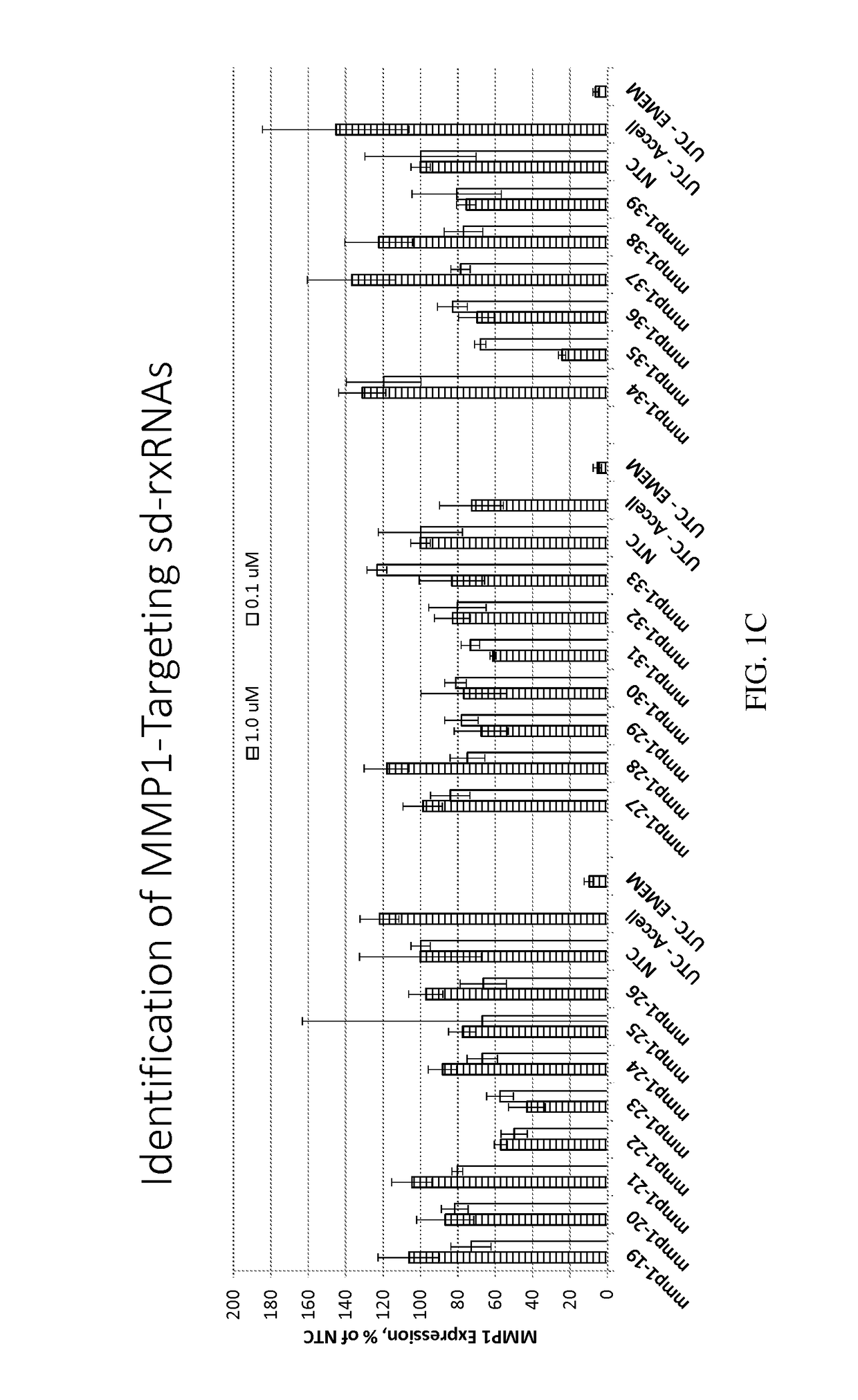 Methods for treating aging and skin disorders using nucleic acids targeting tyr or mmp1