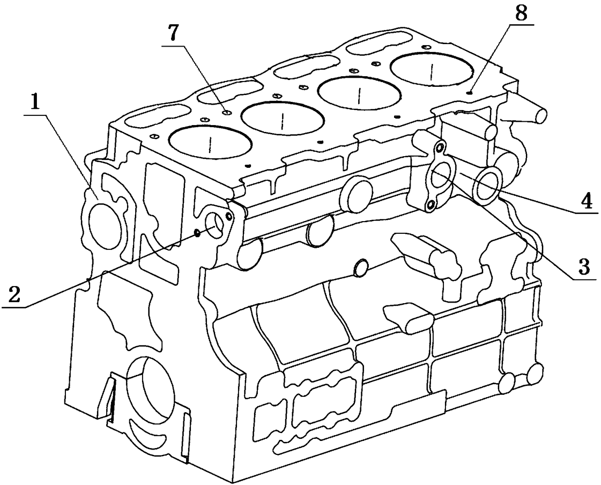 A water jacket structure of an engine cylinder block