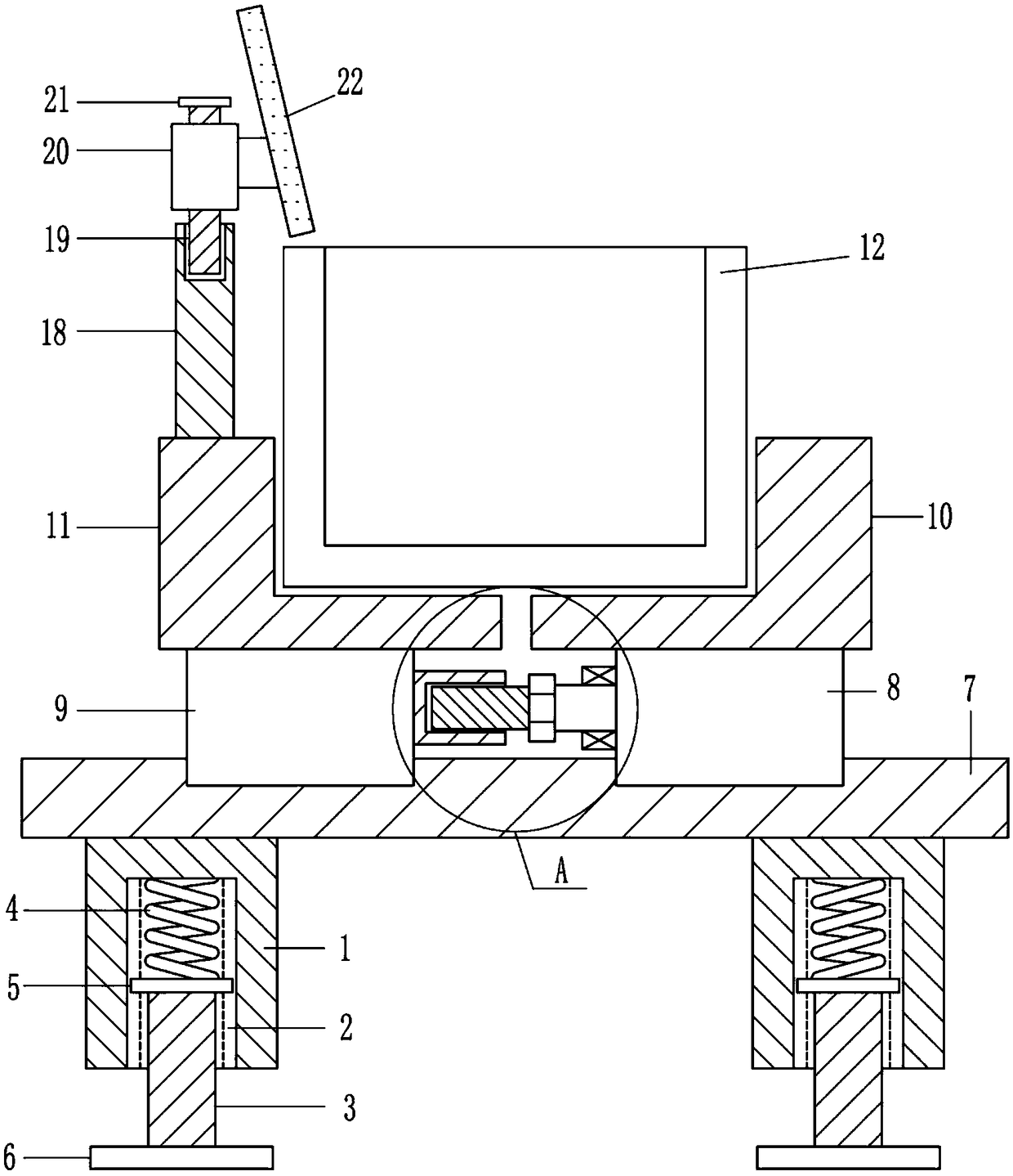 Pouring die storing device for steel manufacturing