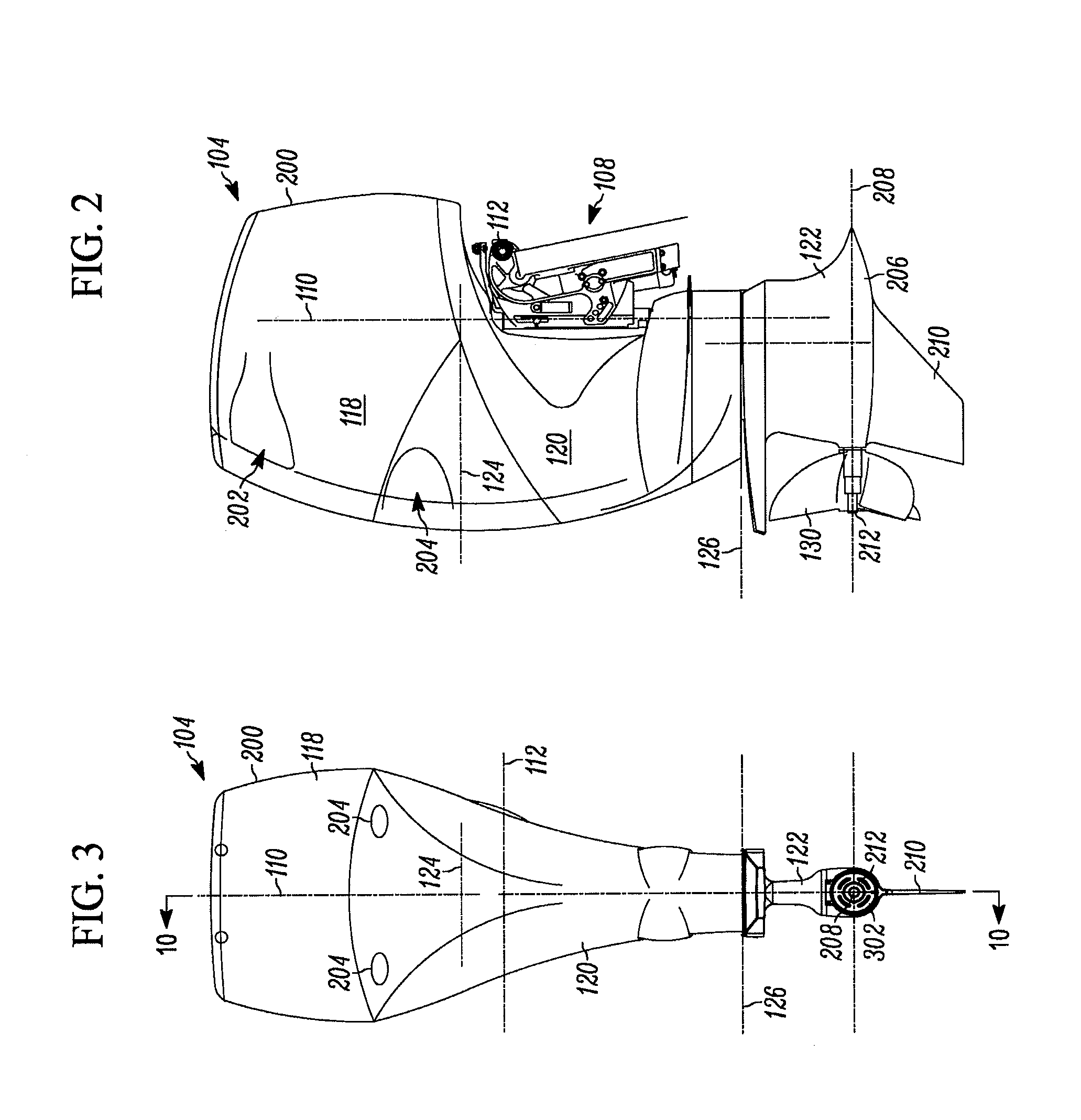 Large outboard motor for marine vessel application and related methods of making and operating same