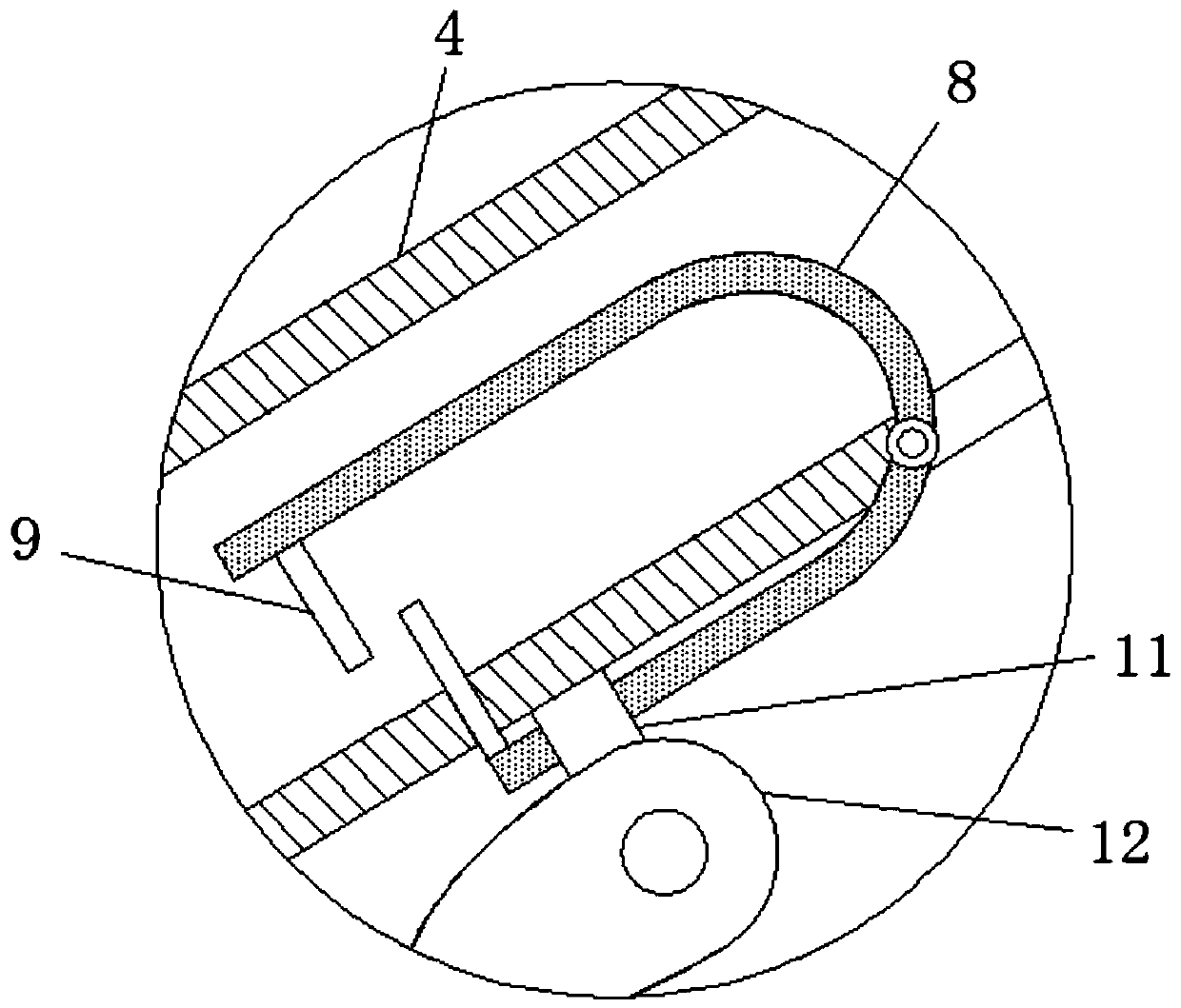 Preparation device before labeling can on beef can processing assembly line