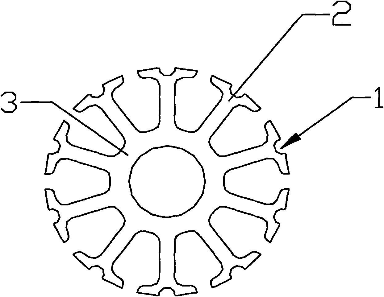 Armature core for rotating motor