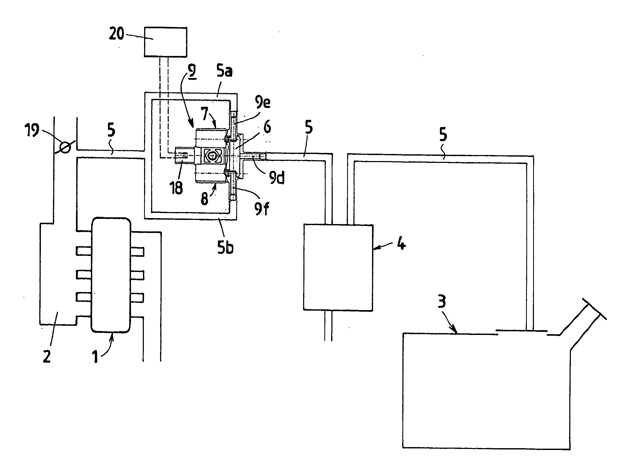 Fuel-Evaporated Gas Processing System and Electromagnetic Valve Device