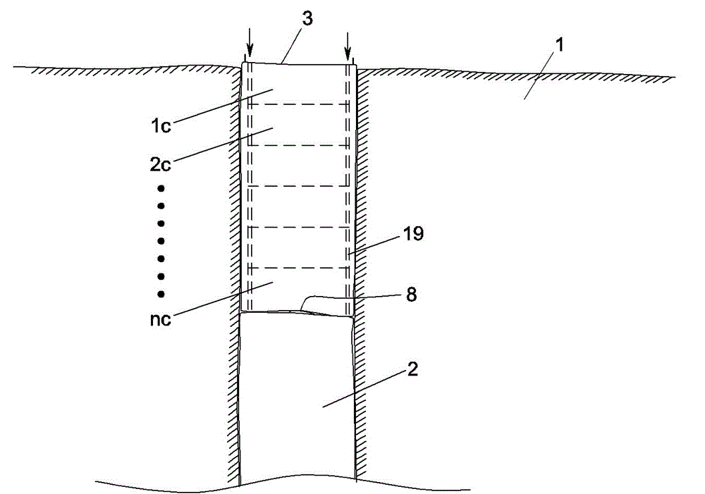Filling pile coring method and combined concrete coring device