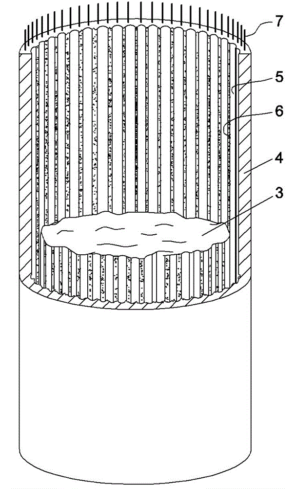 Filling pile coring method and combined concrete coring device