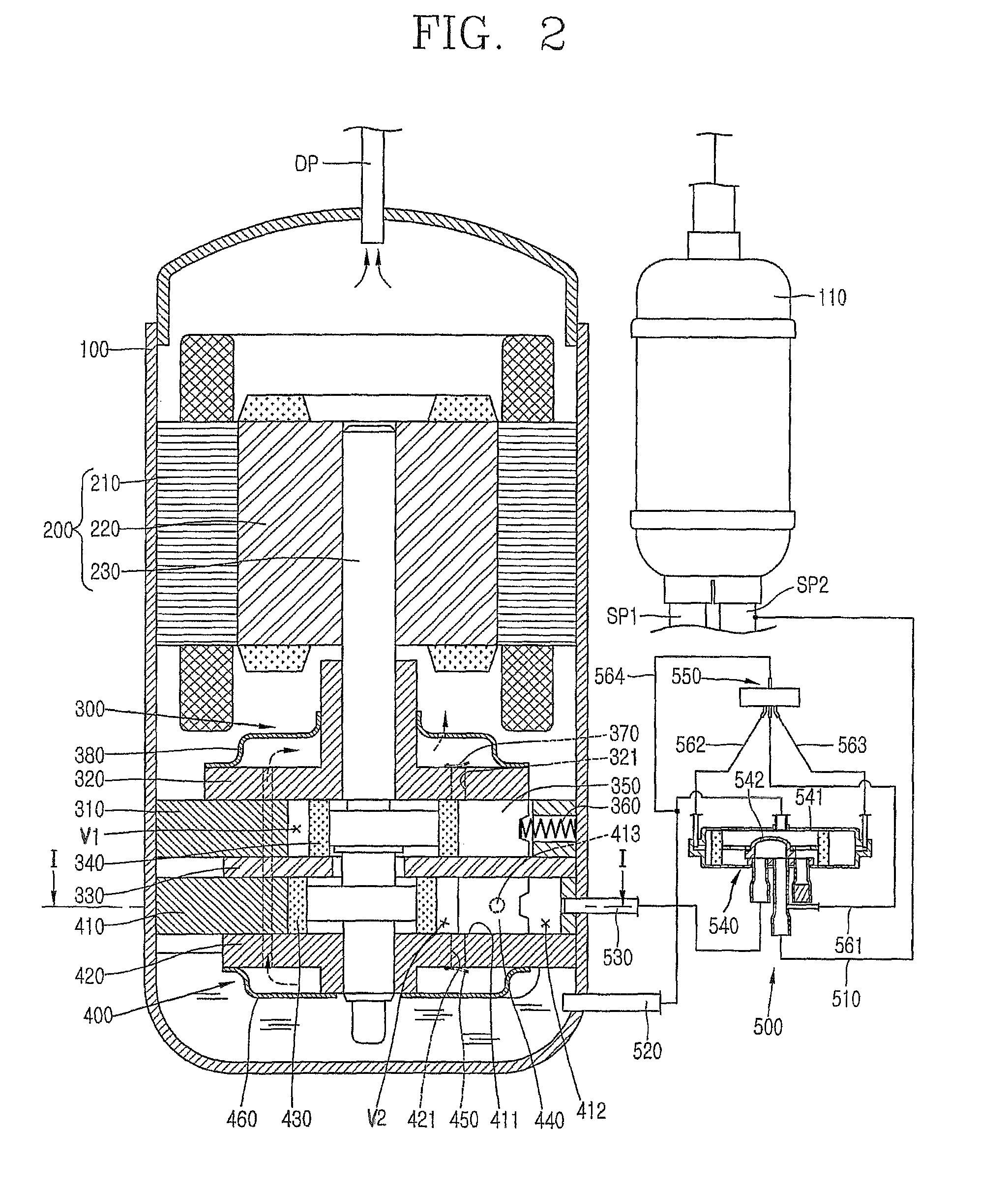 Capacity varying type rotary compressor and refrigeration system having the same