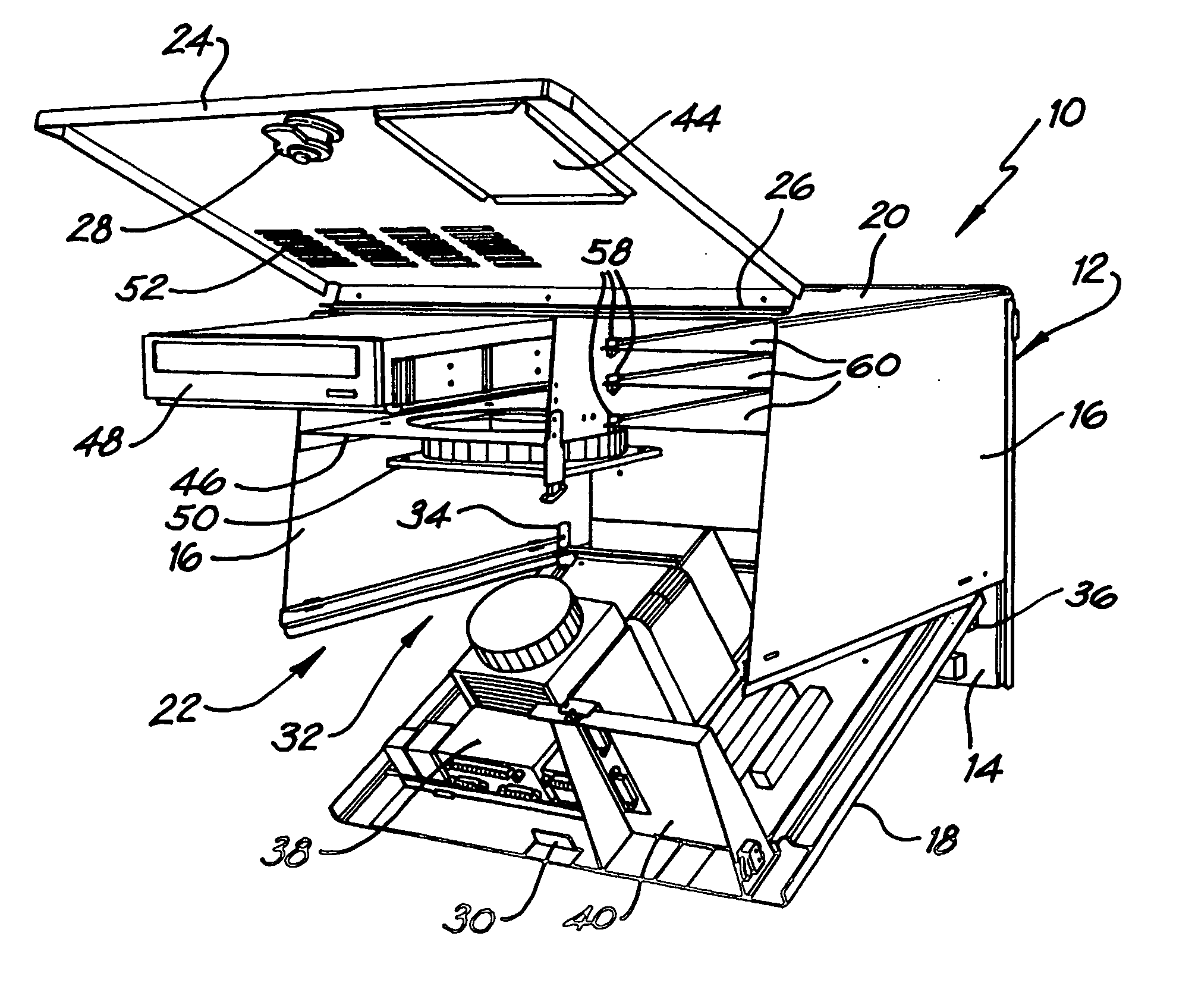 Gaming Machine Electronics Enclosure