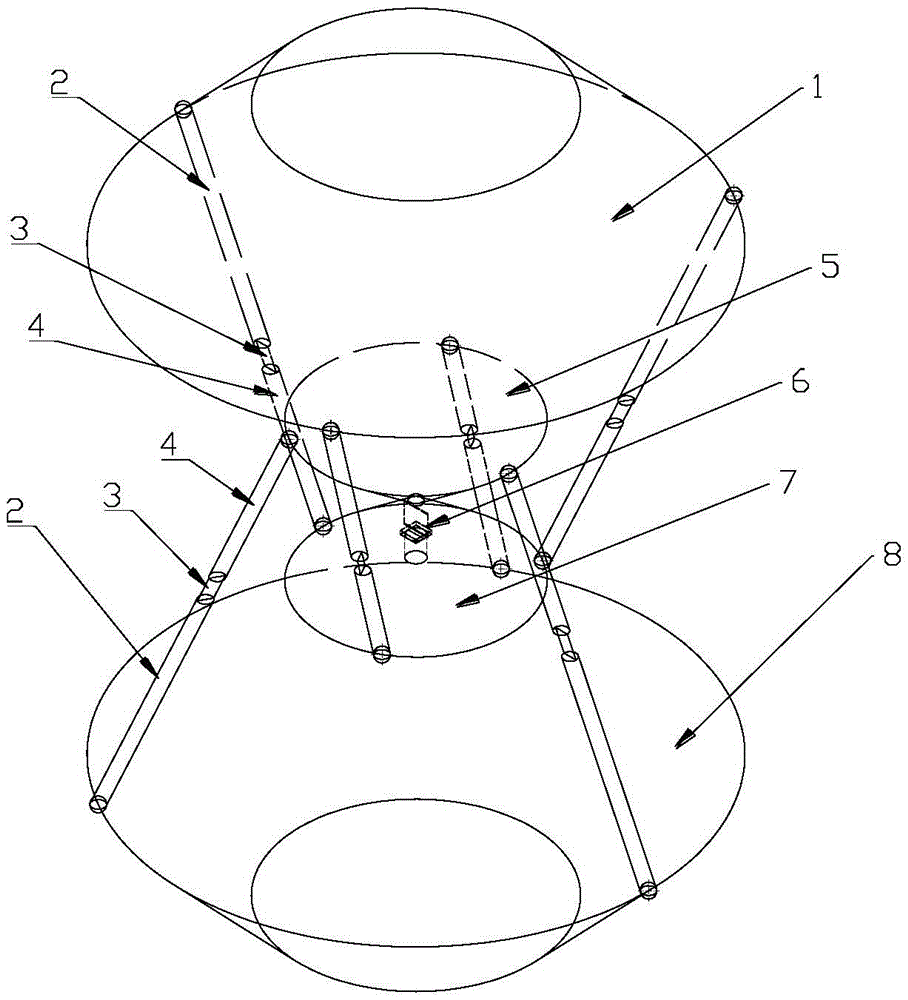 VHF-UHF band wideband omnidirectional receiving antenna