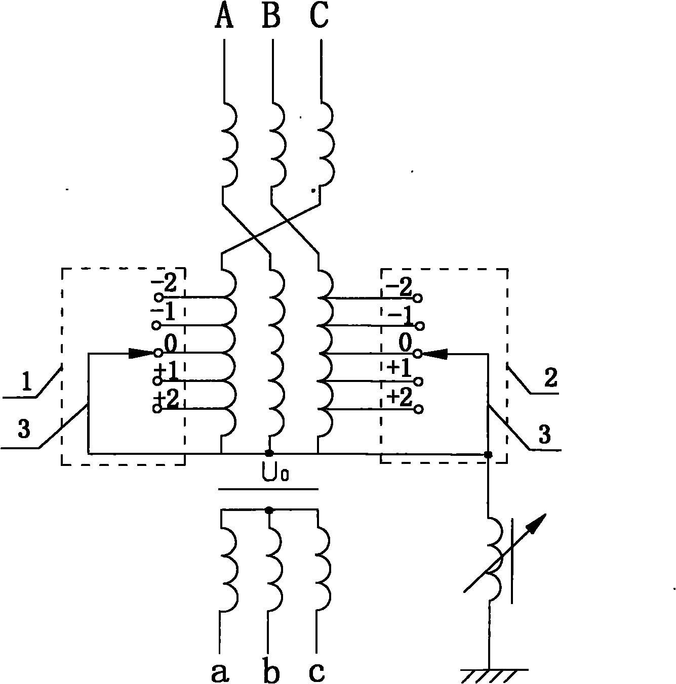 Method for controlling compensated power network neutral point displacement voltage by grounding bidirectional offset-regulating switch