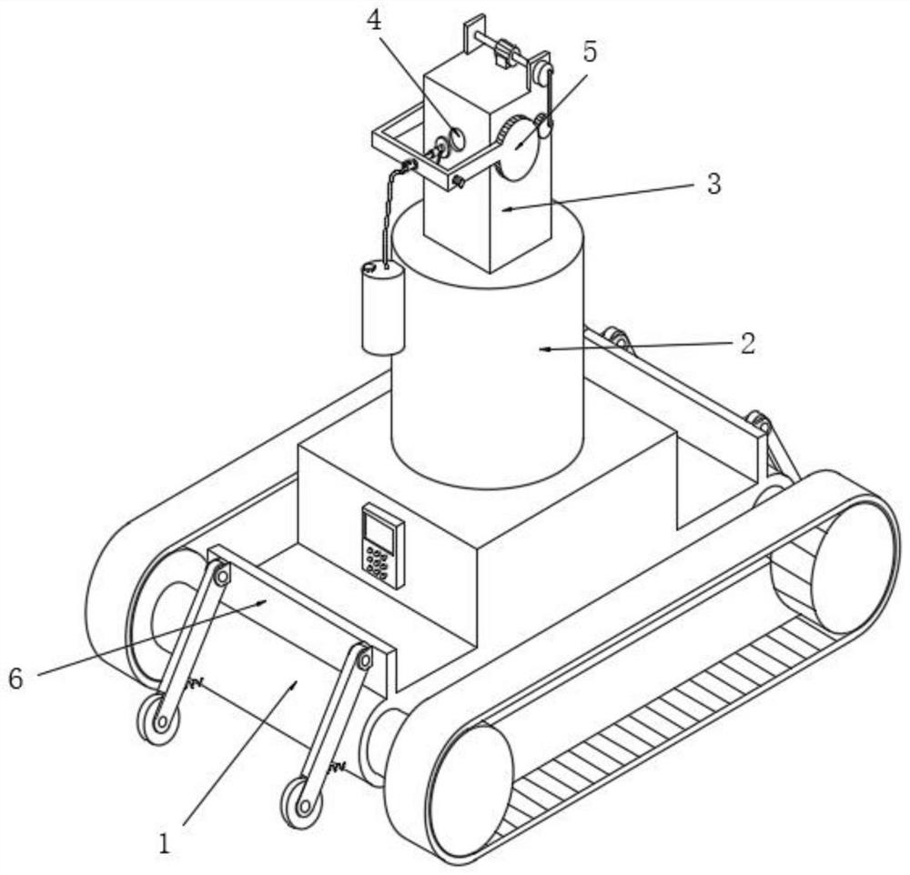 Tracked robot laser three-dimensional remote control dust removal surveying and mapping device