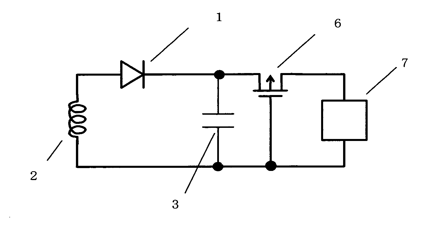 Power generation circuit using electromagnetic wave