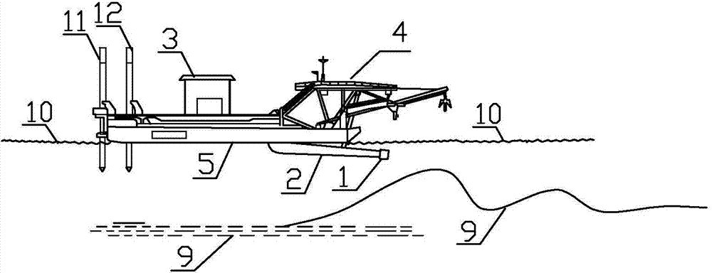 Construction method for carrying out sea reclamation with sand in shallow sea area through cutter suction dredger