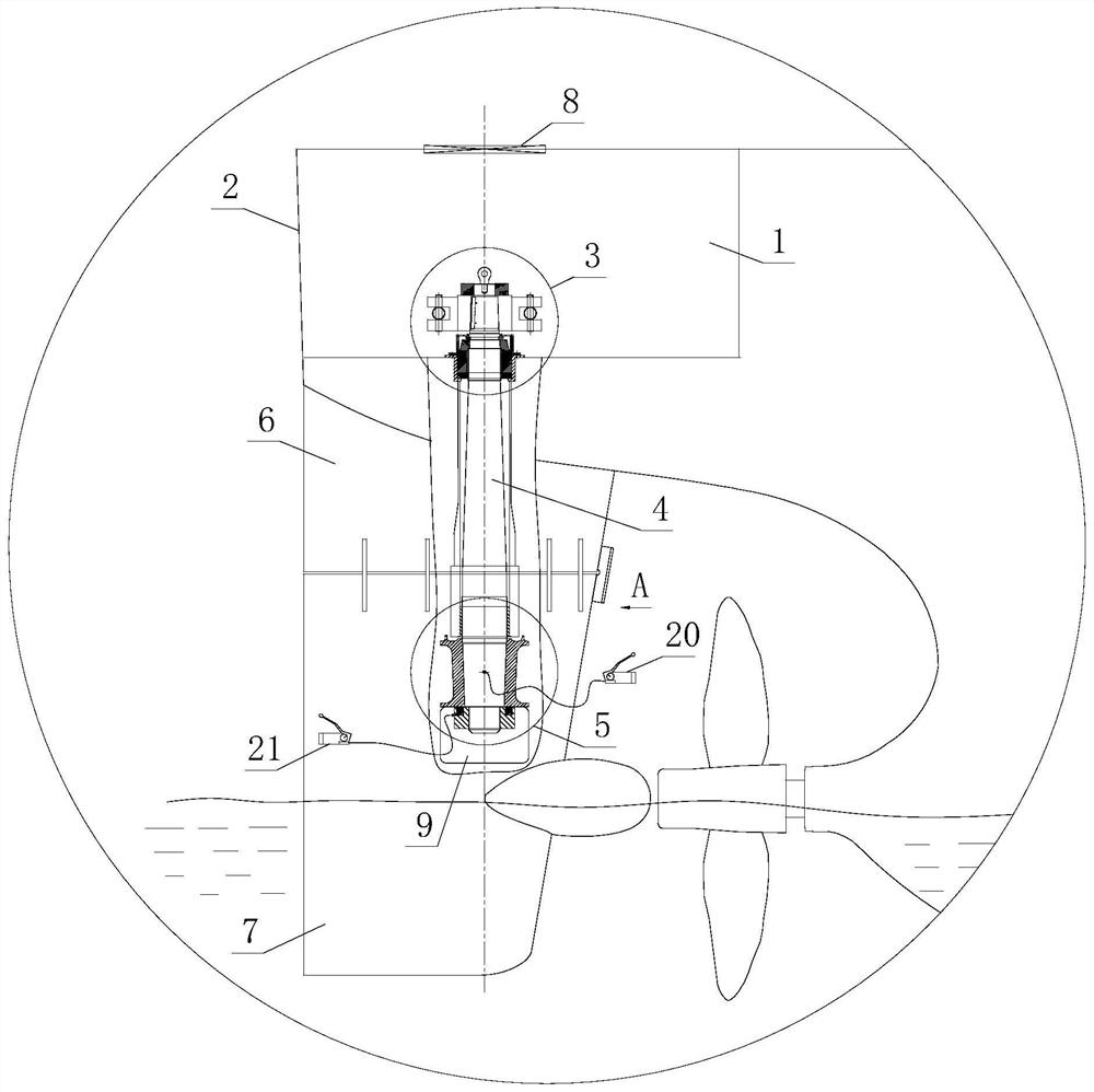 Large ship rudderstock assembly dismounting tool and dismounting method thereof