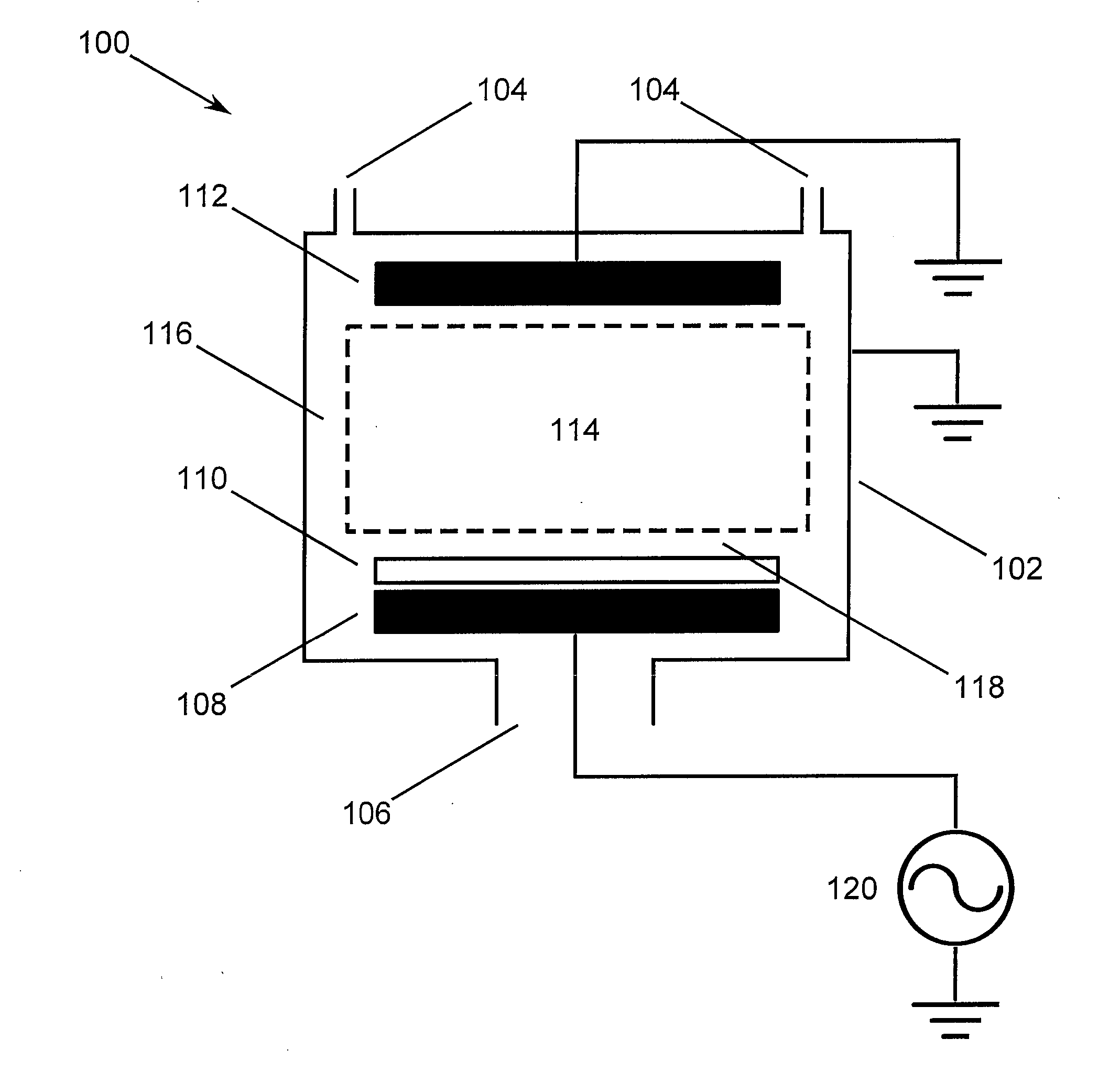 Method for controlling ion energy in radio frequency plasmas
