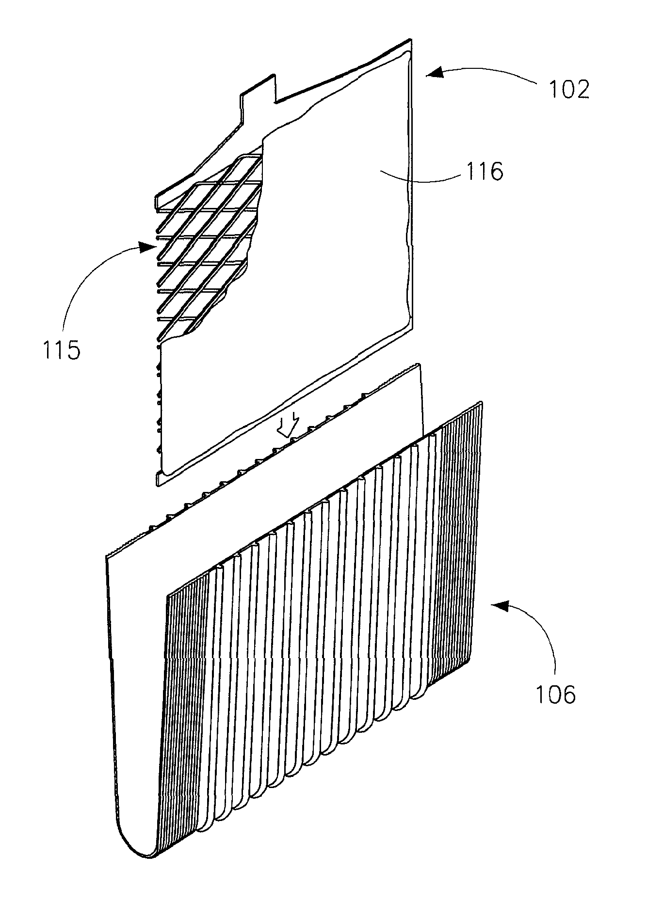 Fiber scrim, battery electrode and method for manufacturing same