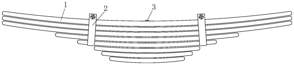 A multi-stage damping leaf spring