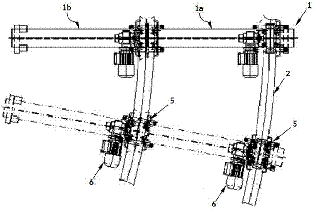 Cantilever single-beam suspension, lifting and operation device capable of passing through curved rail belt