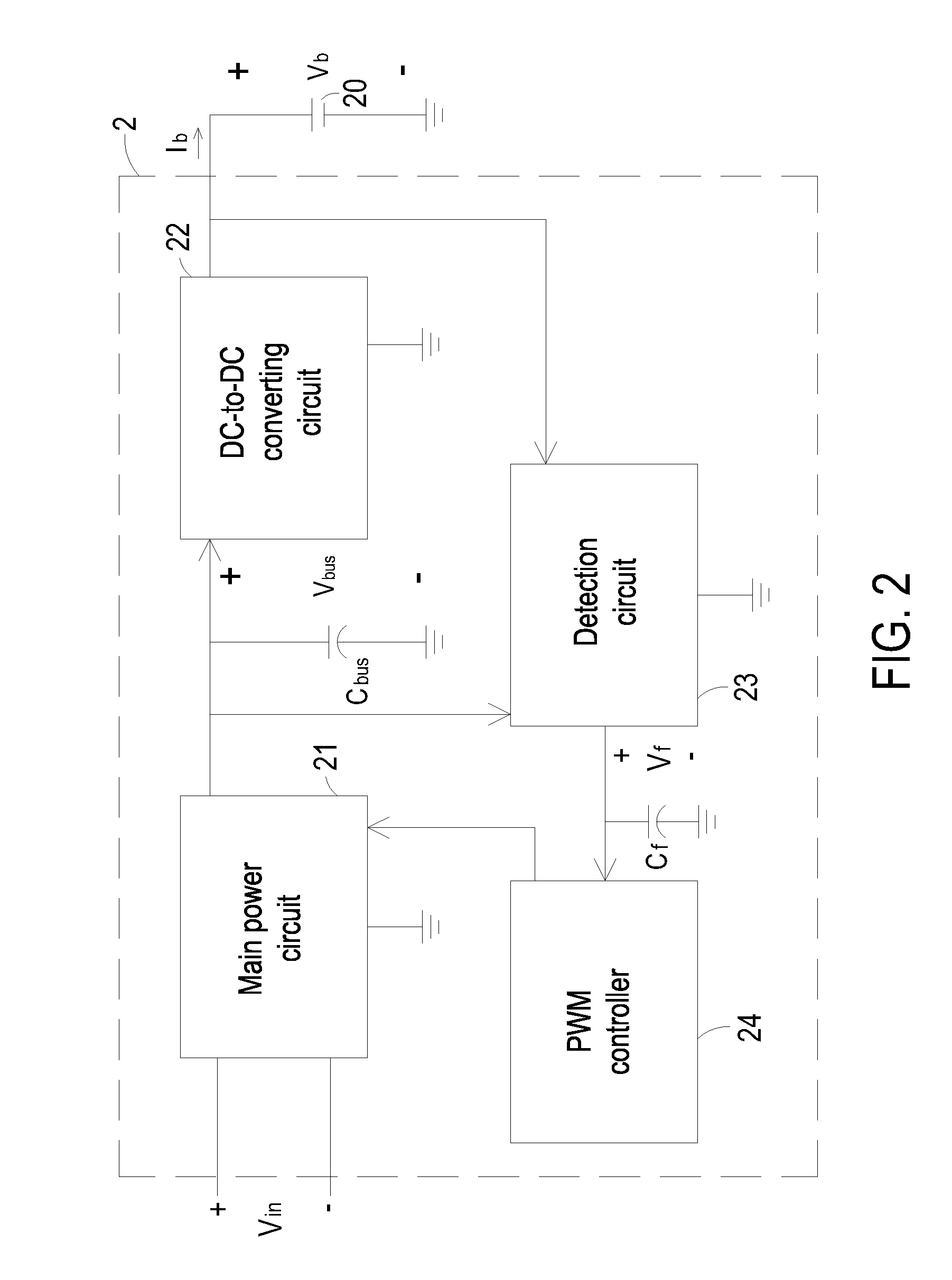 High efficiency charging circuit and power supply system having such high efficiency charging circuit