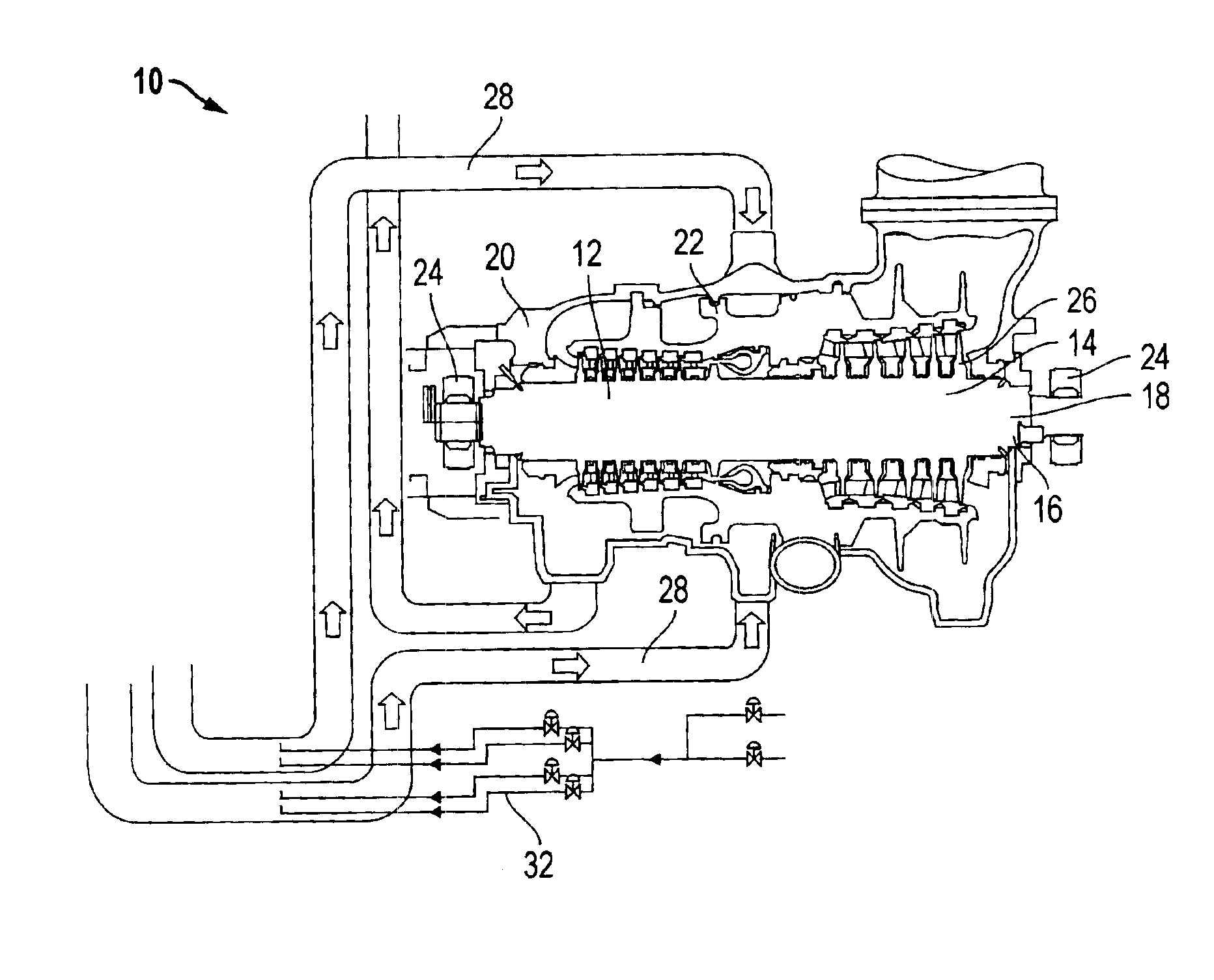 System and method of cooling steam turbines